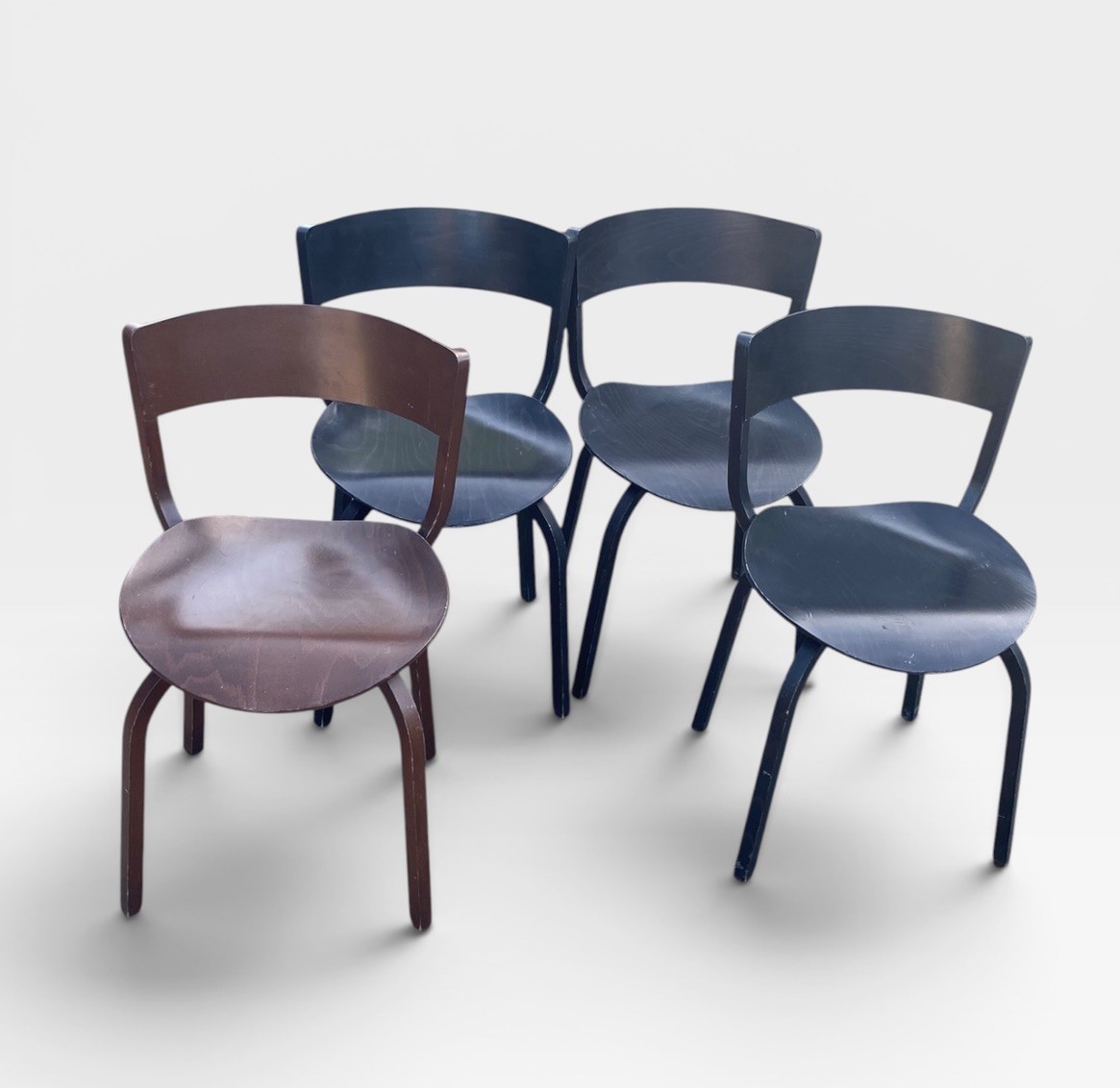 Set of 4 Original THONET 404 Designed by Stefan Diez, Dining Chairs