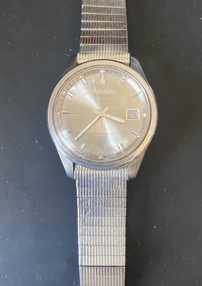 Vintage 1966 Seiko Sportsmatic 7625-8230 Automatic Watch 17 Jewels Working Good